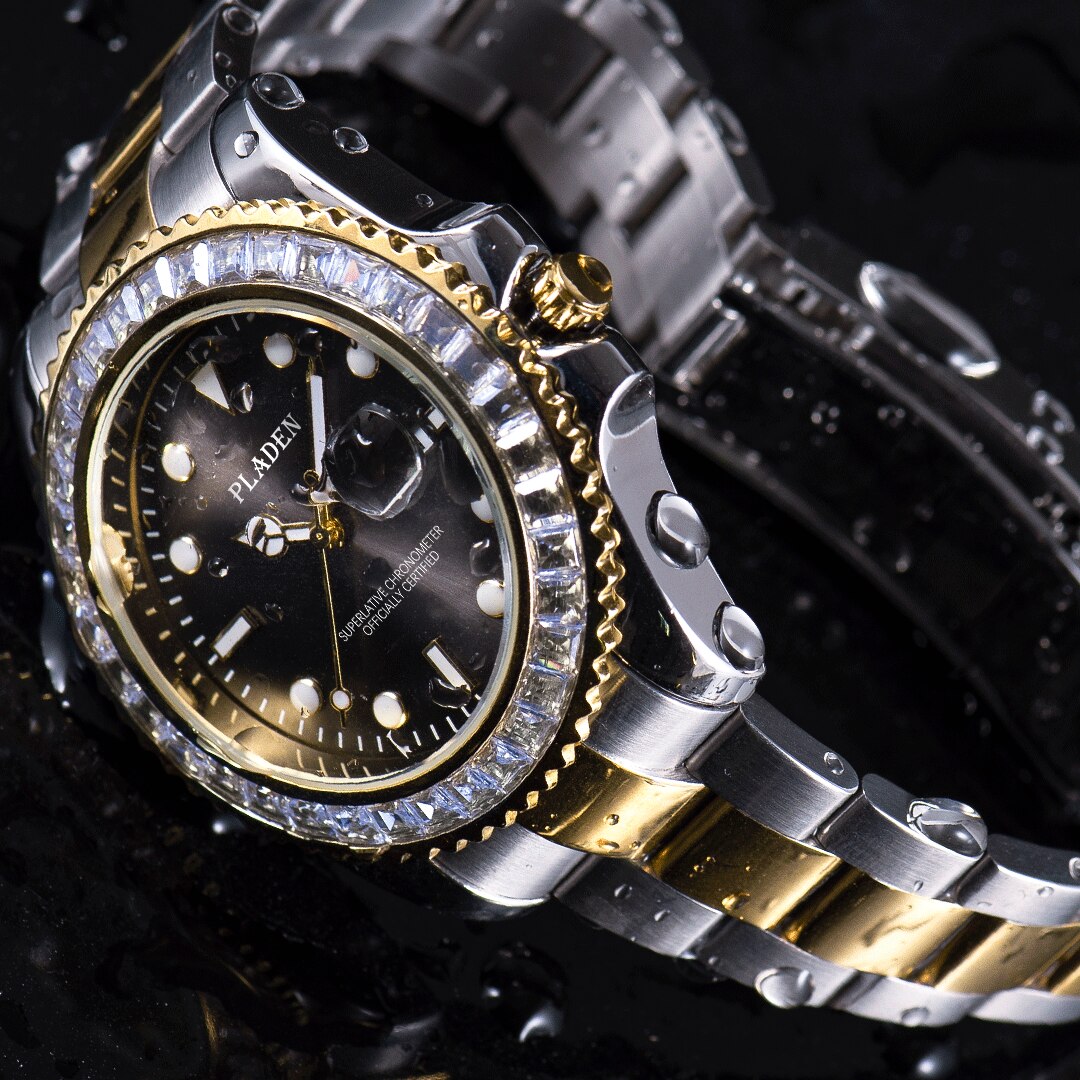 Flooded Bezel Quartz Watch Stainless Steel