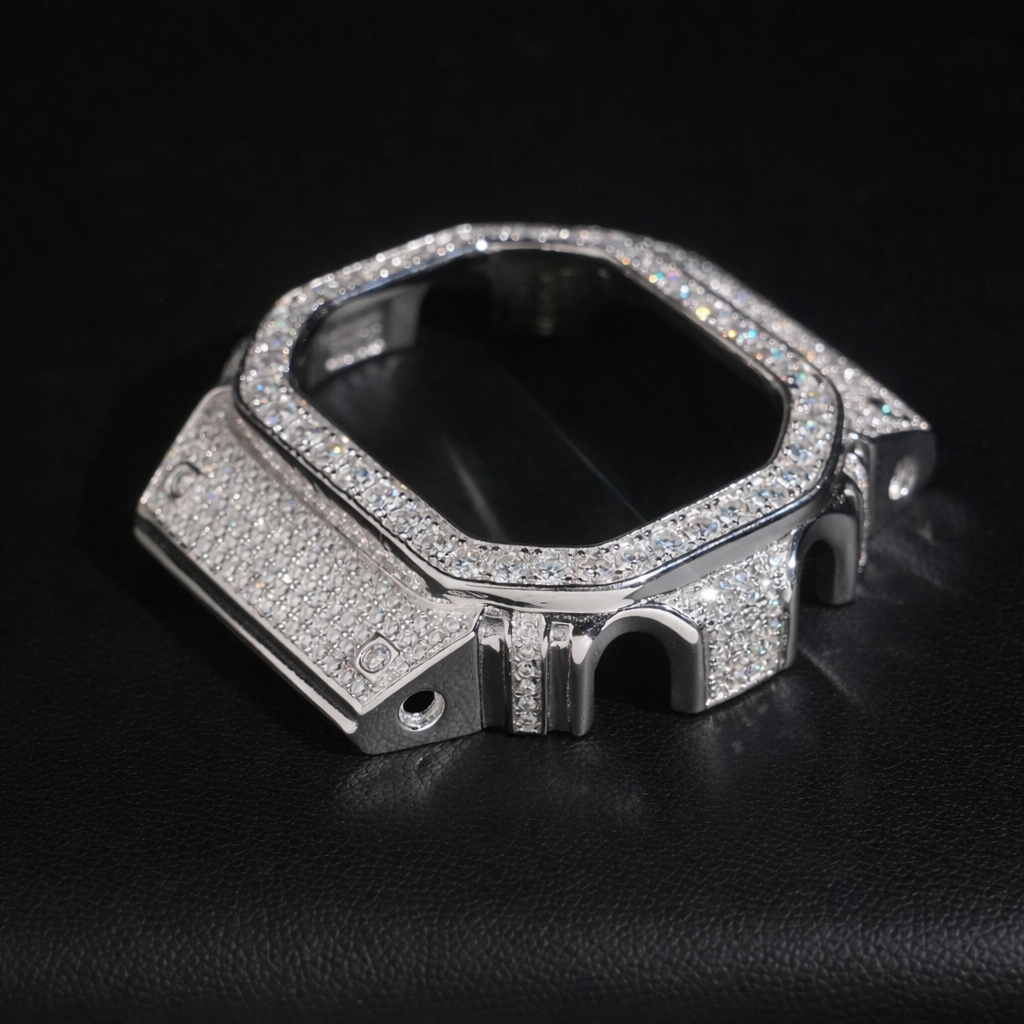 GRA Certificate Pass Diamond Tester GShock DW5600 VVS D Color Iced Out Moissanite Watch Bezel