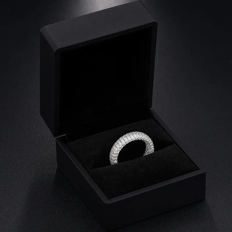 Fully Iced Out Moissanite Diamond Ring That Pass Diamond Testers