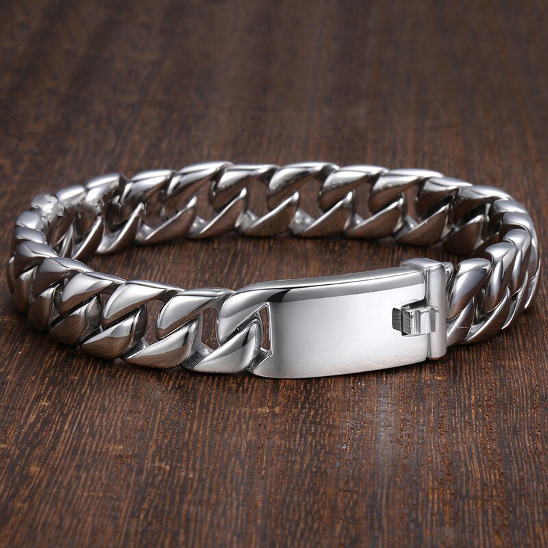 Large 316L Stainless Steel Cuban Link Bracelet