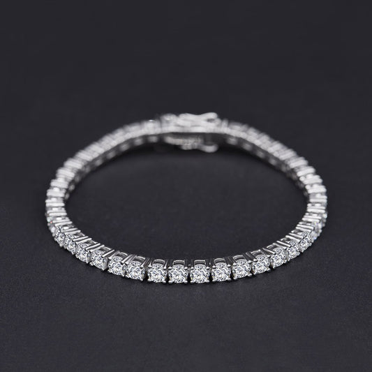 4mm Tennis Bracelet Fully Iced Out Diamond Paved