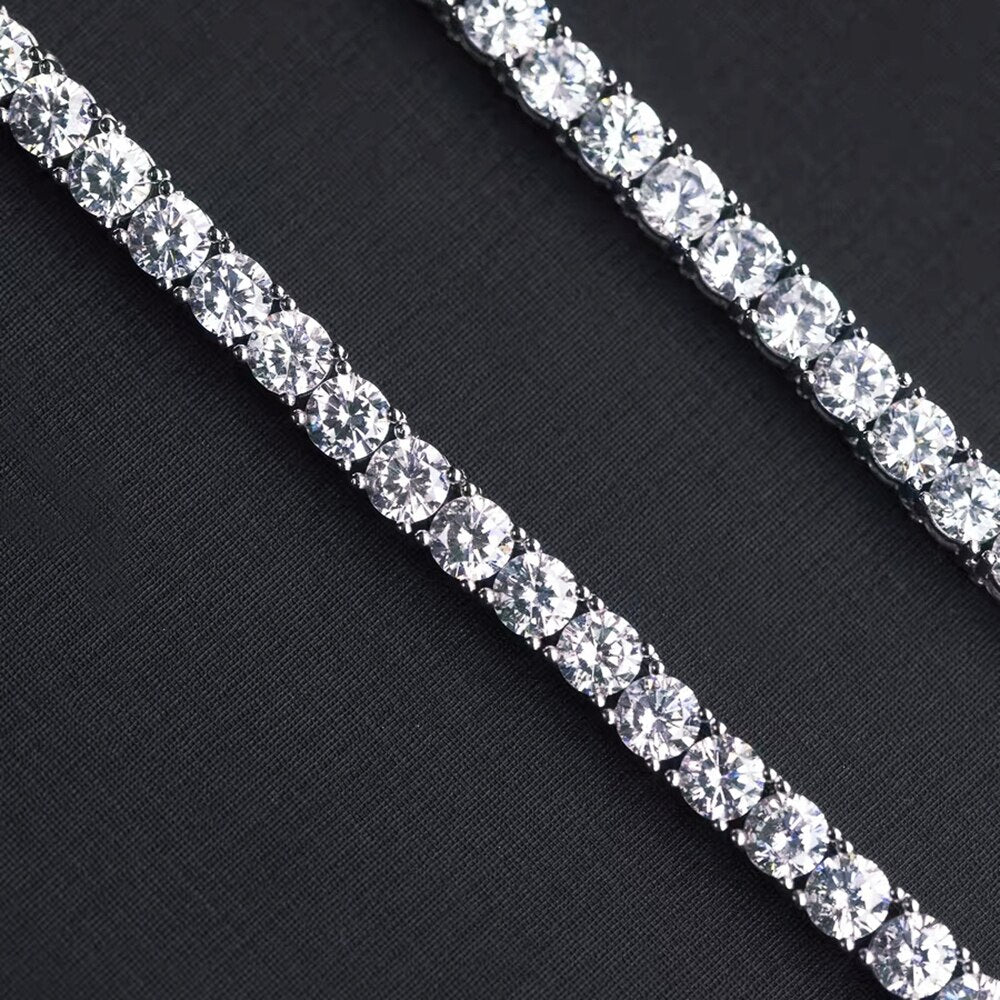 4 mm Paved Zircon 925 Sterling Silver Tennis Necklace