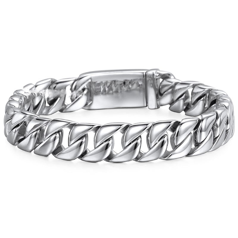 Large 316L Stainless Steel Cuban Link Bracelet