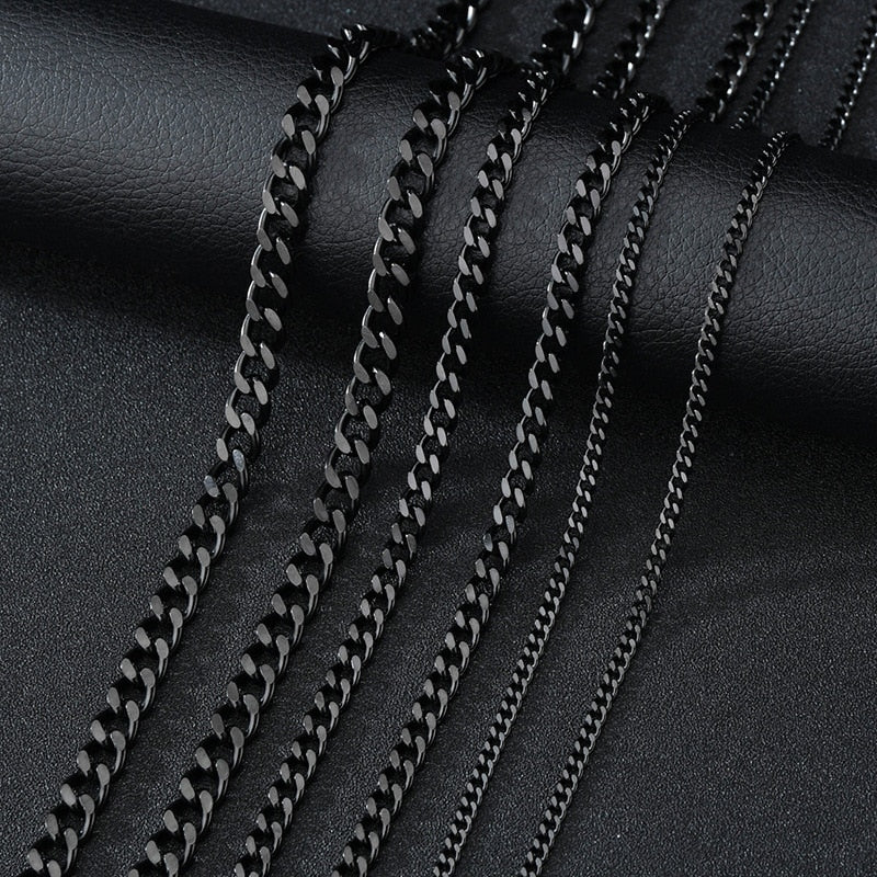 3,5,7mm Stainless Steel Cuban Link Chain