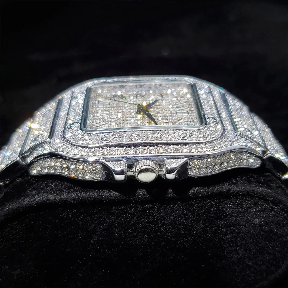 Iced Out Baller Square Bust Down Watch
