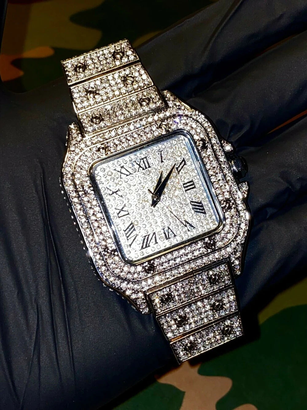 Iced Out Baller Square Bust Down Watch