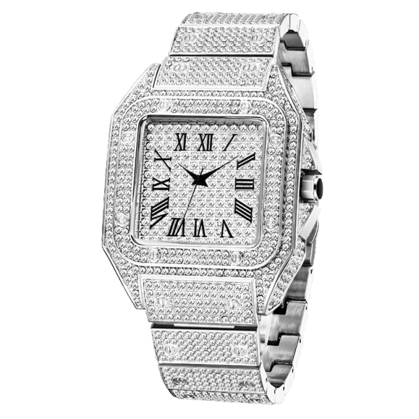 Iced Out Baller Square Bust Down Watch