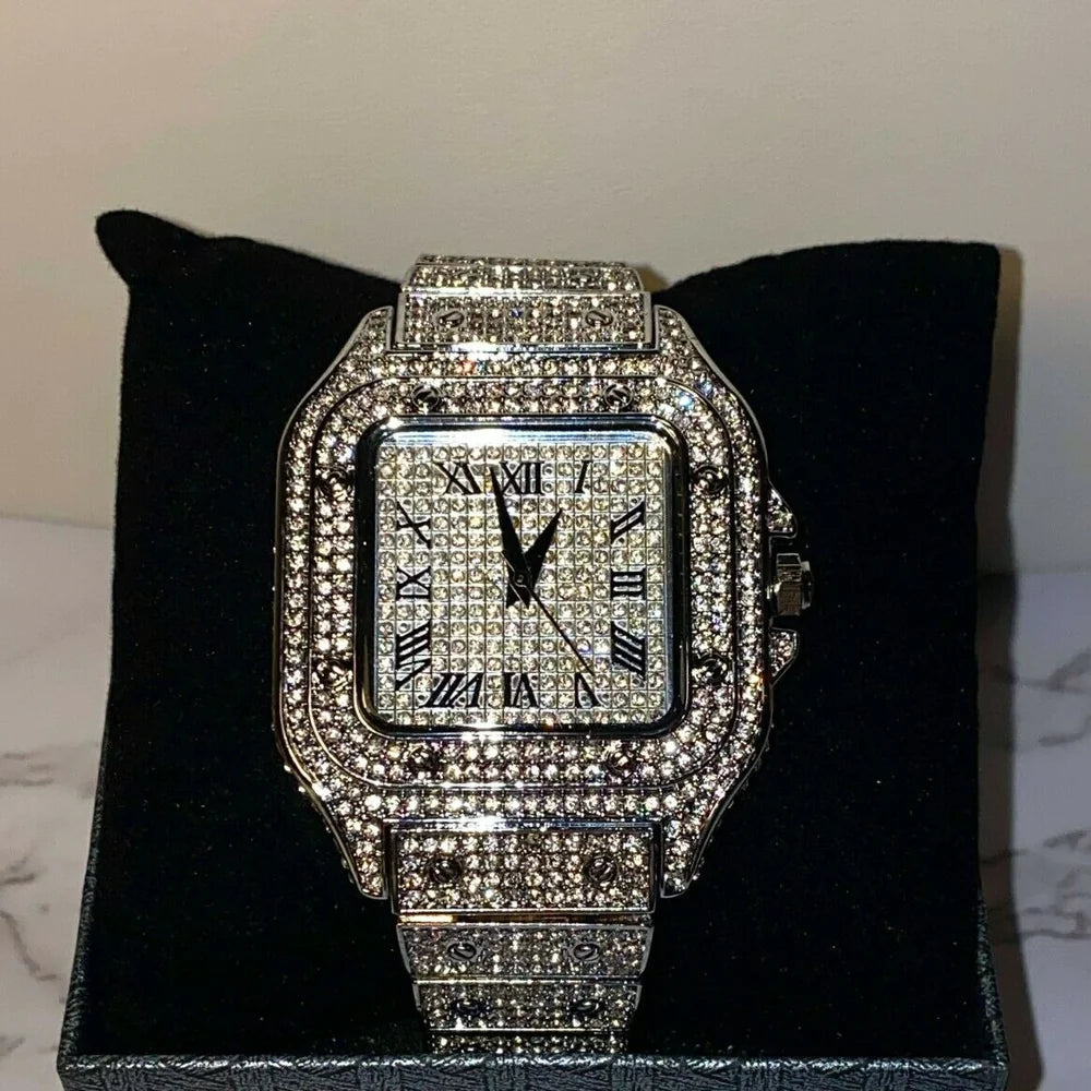 Iced Out Baller Square Bust Down Watch
