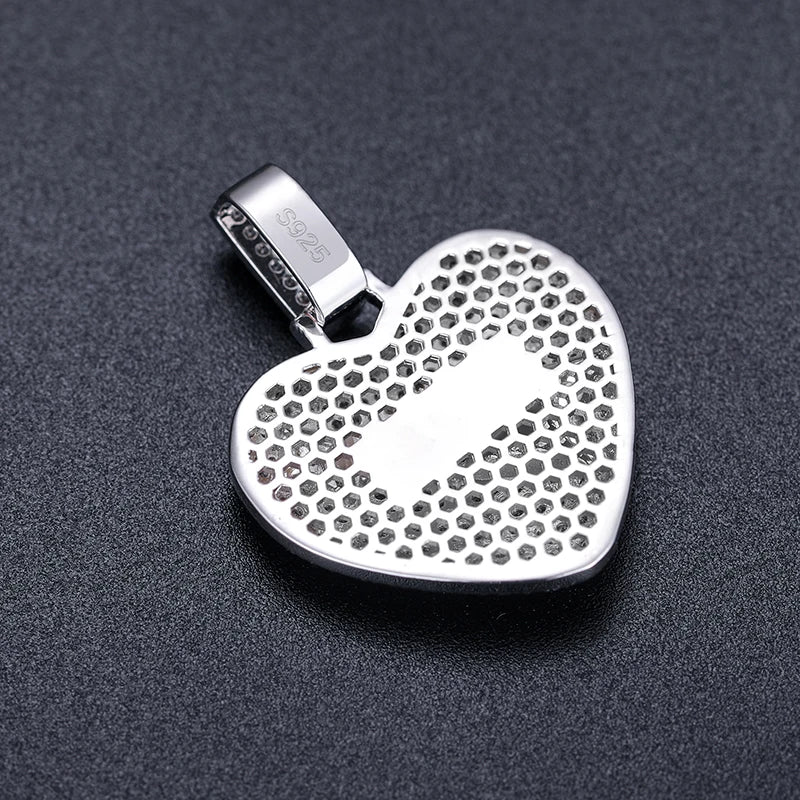 Star Heart Pendant with D VVS Moissanite Diamonds