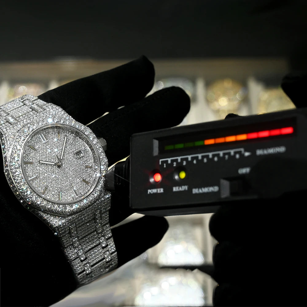 Buss Down Moissanite Iced Out Watch