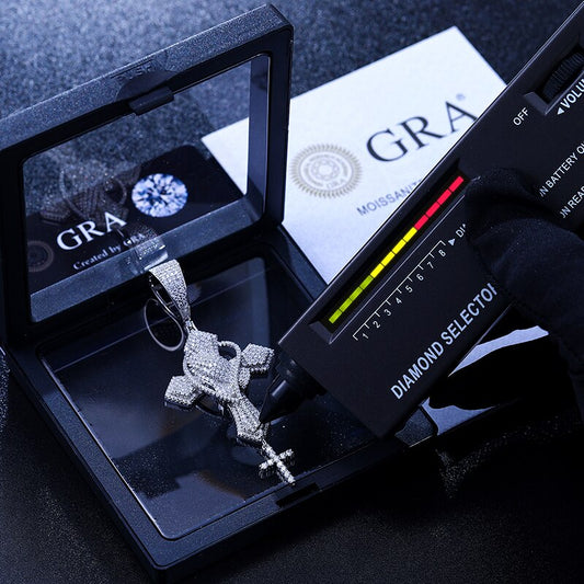 Iced Out Moissanite Praying Hands Cross