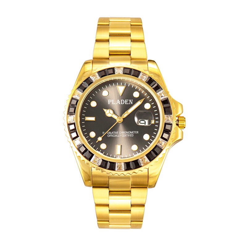 Flooded Bezel Quartz Watch Stainless Steel
