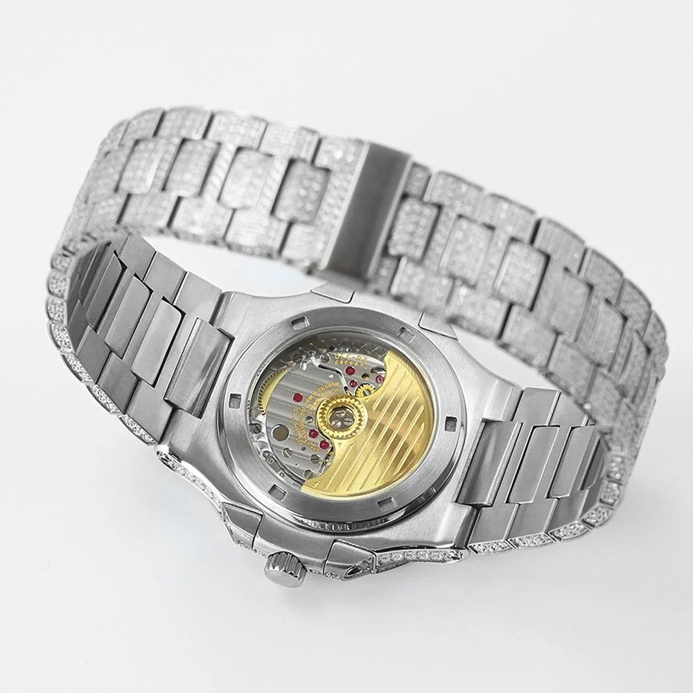 Fully Iced Out Moissanite Watch
