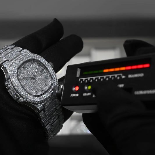 Fully Iced Out Moissanite Watch