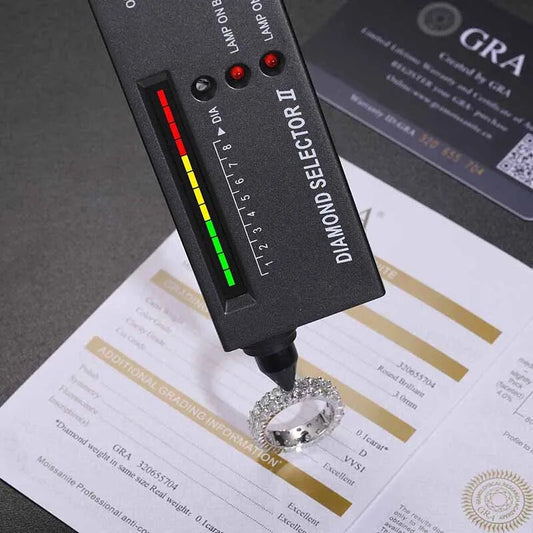 Top Quality 2 Row 3mm VVS1 Moissanite Diamond Ring