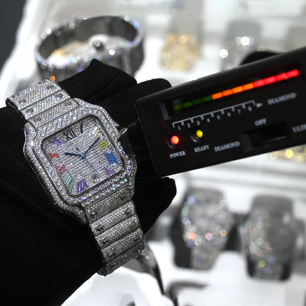 Buss Down VVS Moissanite Watch Pass Diamond Tester