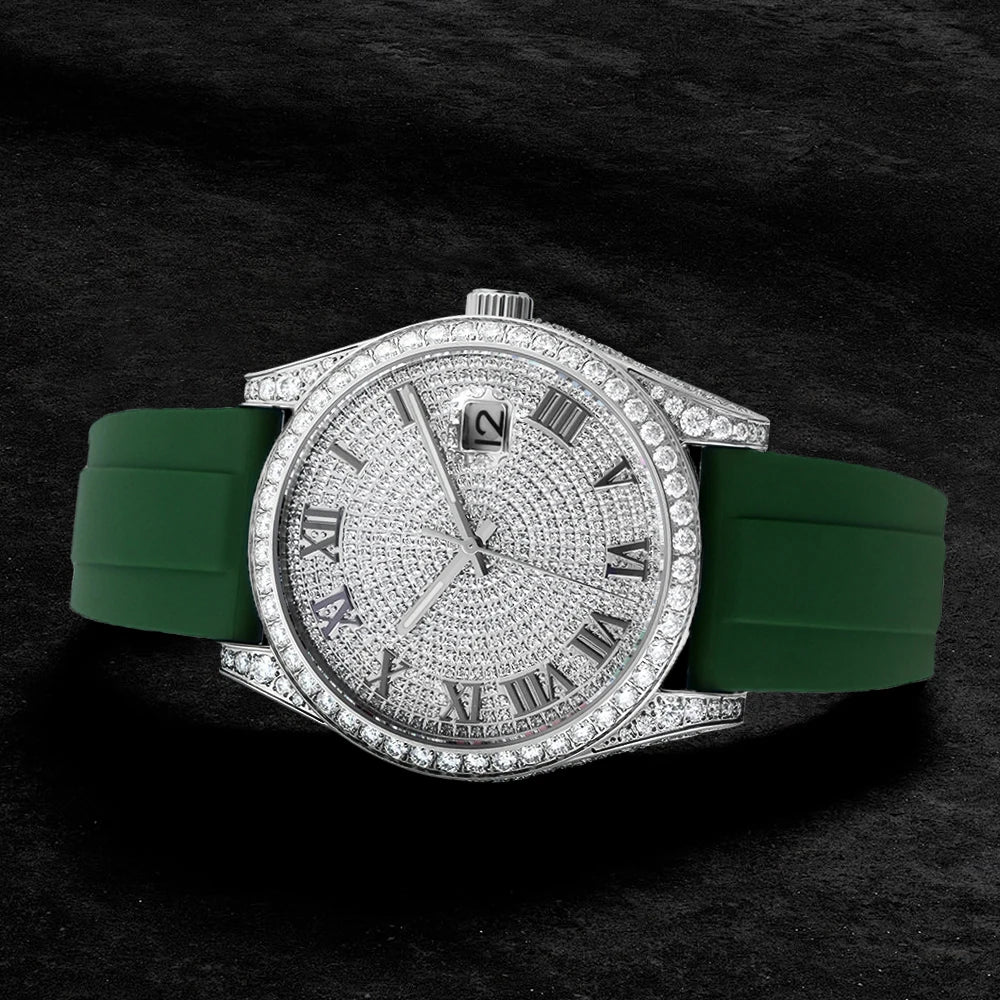 Luxury Iced Out Moissanite Diamond Watch Pass Diamond Tester