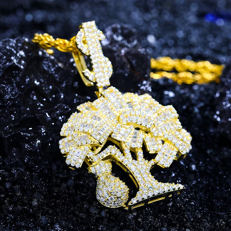 Moissanite Money Tree Of Wealth Pendant