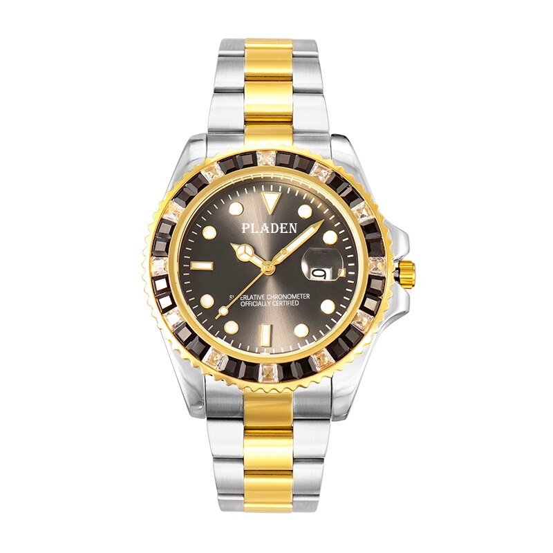 Flooded Bezel Quartz Watch Stainless Steel