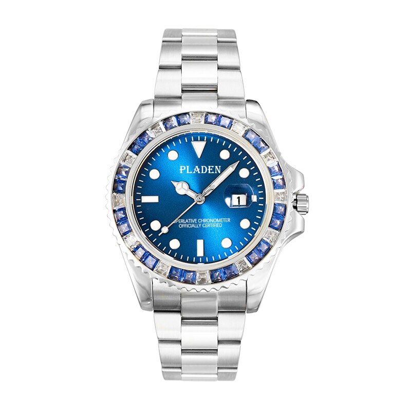 Flooded Bezel Quartz Watch Stainless Steel