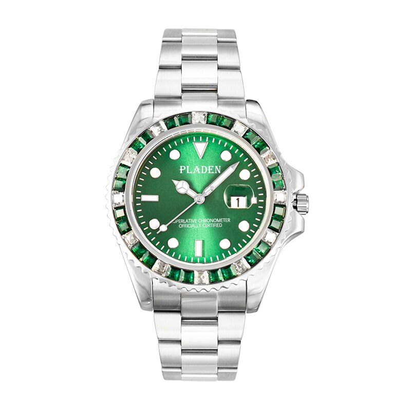 Flooded Bezel Quartz Watch Stainless Steel