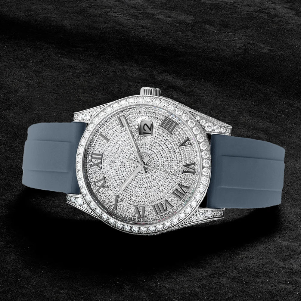 Luxury Iced Out Moissanite Diamond Watch Pass Diamond Tester