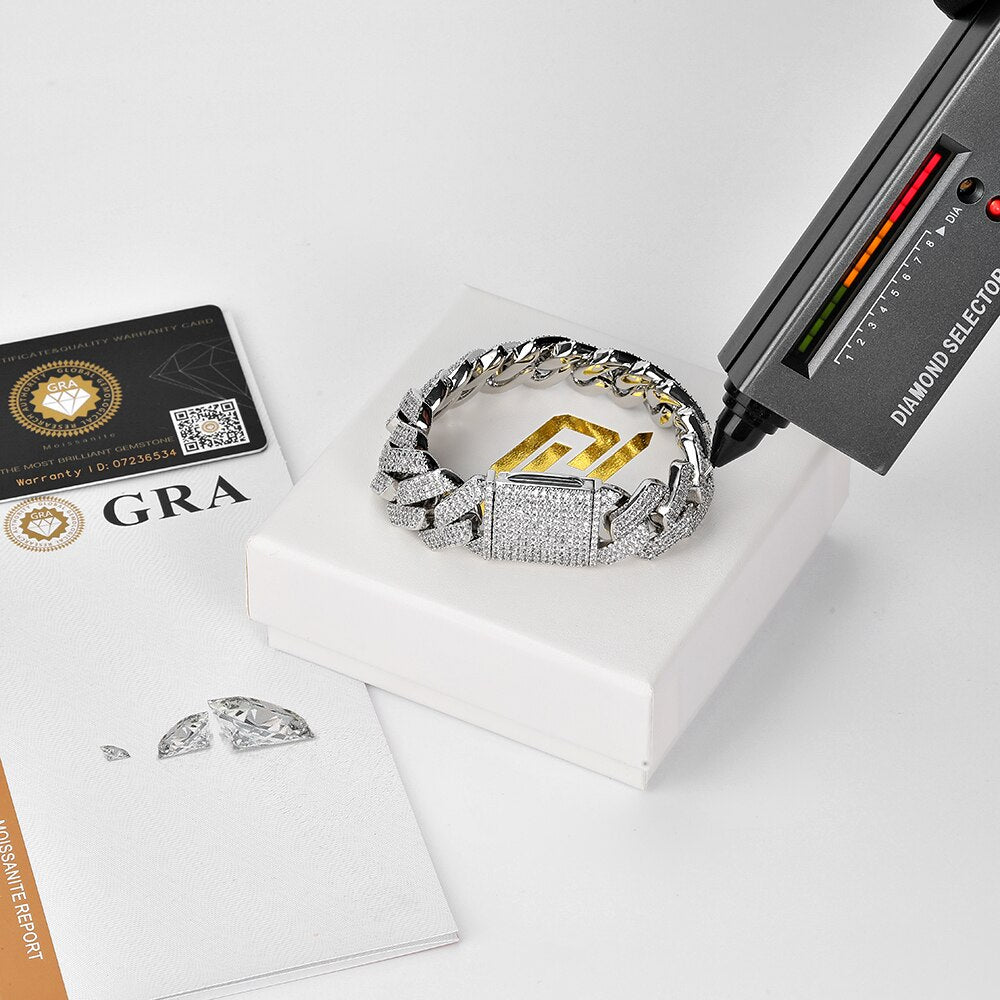 VVS Moissanite Miami Cuban link Bracelet