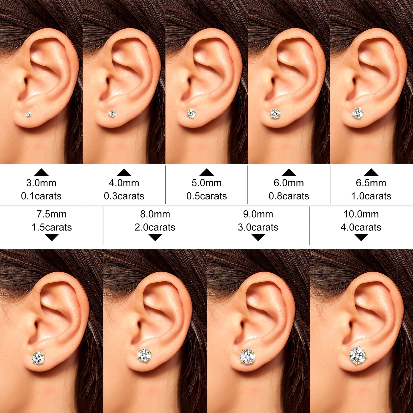 VVS1 Moissanite Stud Earrings
