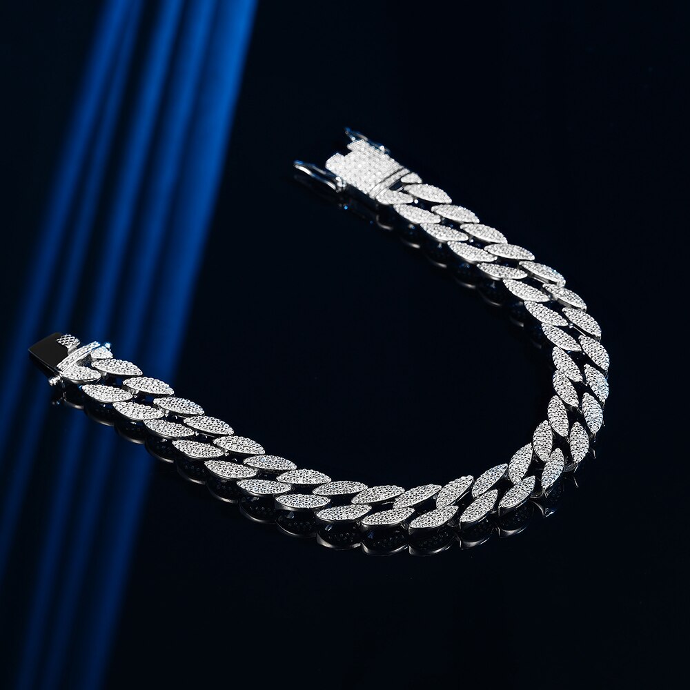 Fully Paved 1.1 mm Zircon Cuban Link Bracelet