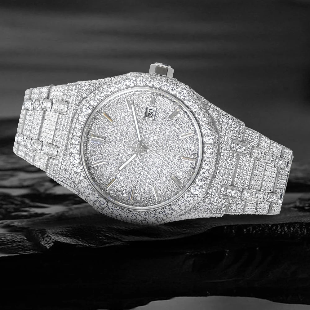 Buss Down Moissanite Iced Out Watch
