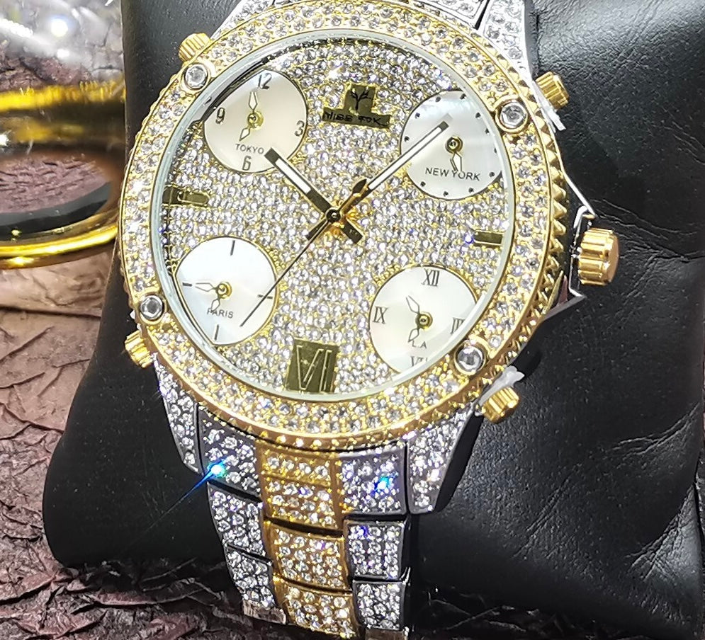 New Iced Out Mens Moissanite Watches