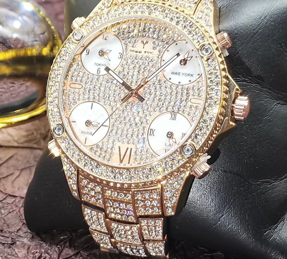 New Iced Out Mens Moissanite Watches