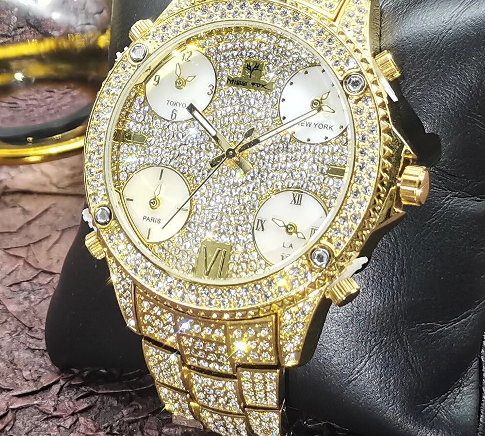 New Iced Out Mens Moissanite Watches
