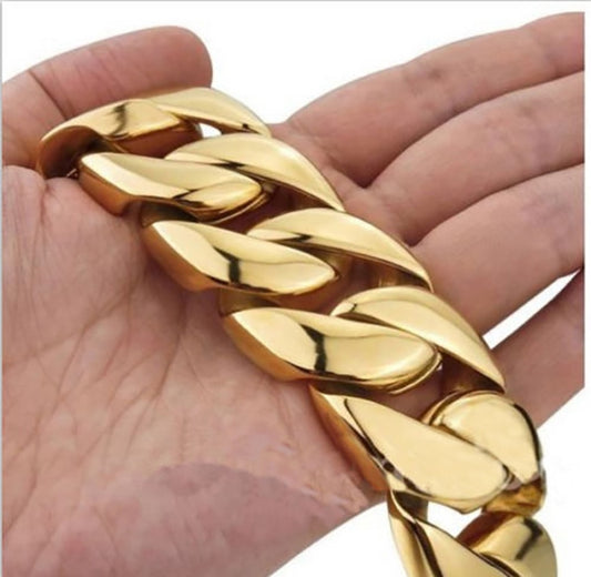 Large 316L Stainless Steel Cuban Link Bracelet