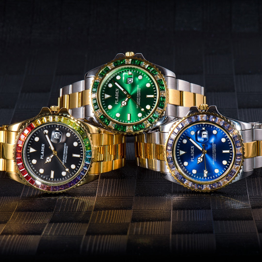 Flooded Bezel Quartz Watch Stainless Steel